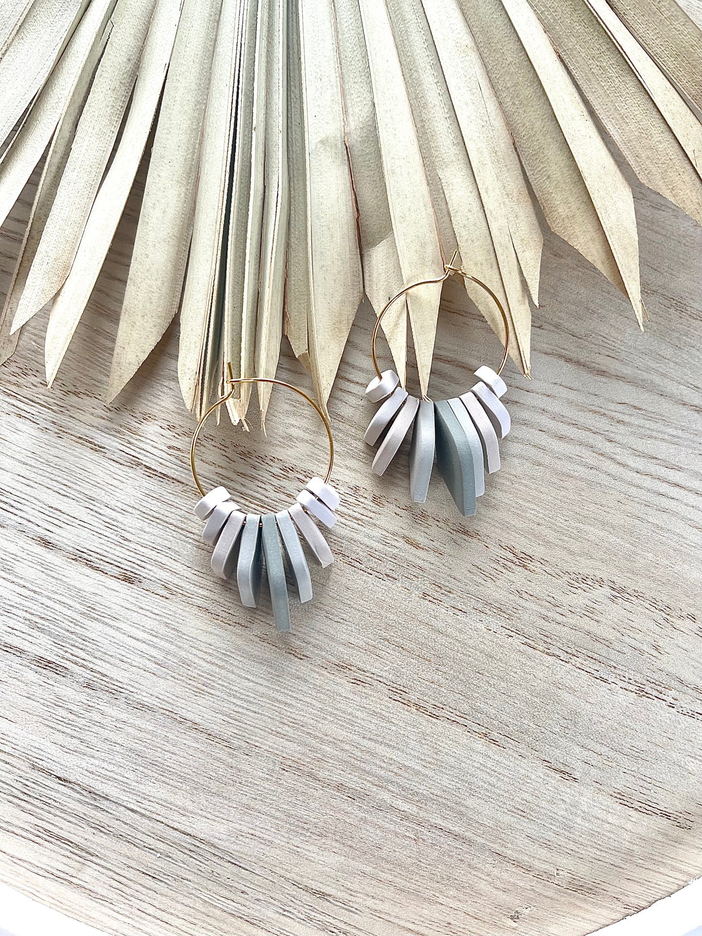 Beaded hoops in Earthly Essence