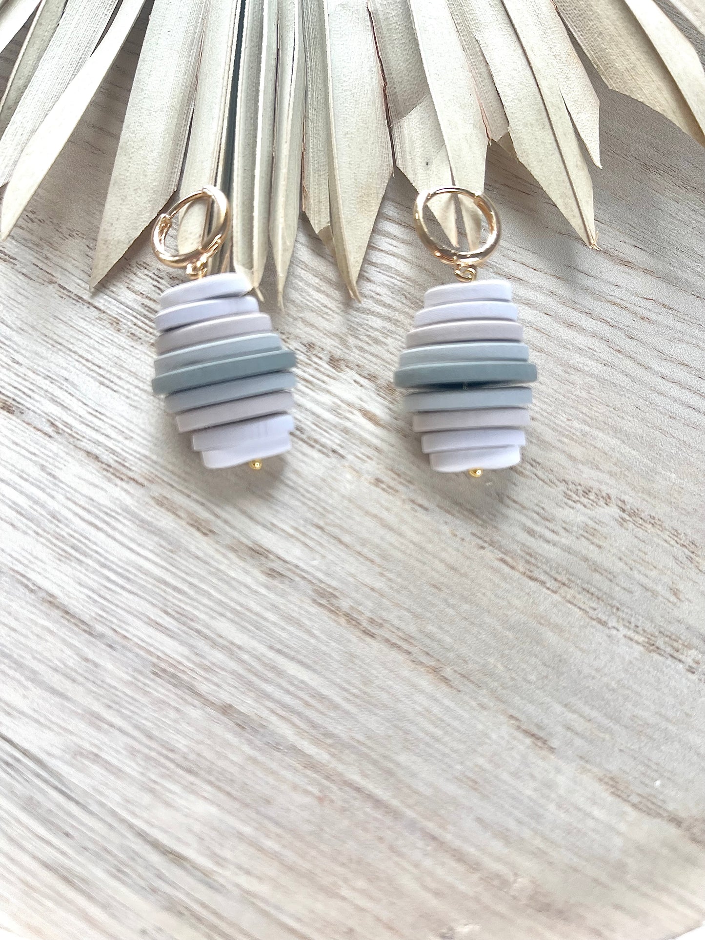 Beaded hoops in Earthly Essence