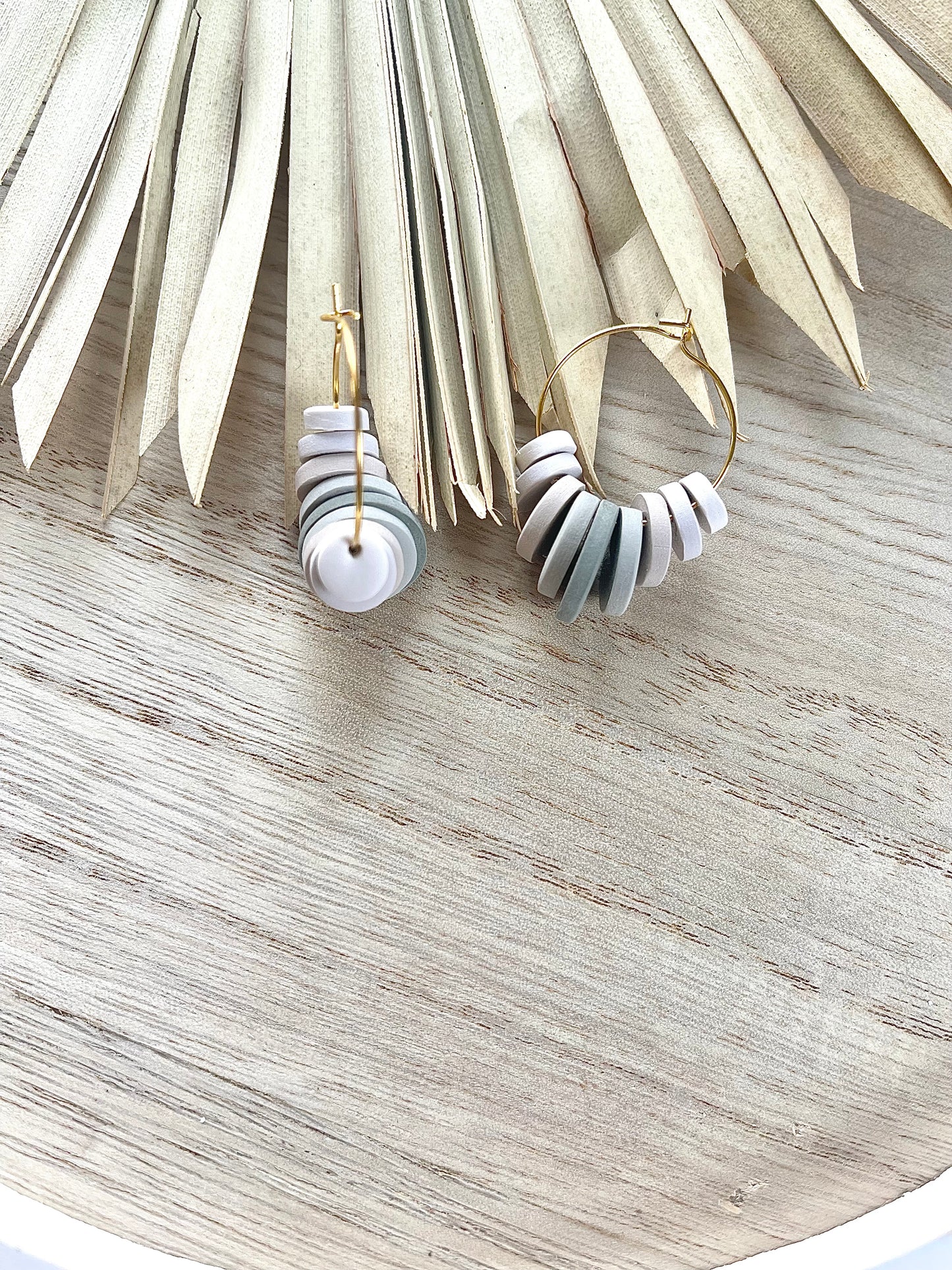 Beaded hoops in Earthly Essence