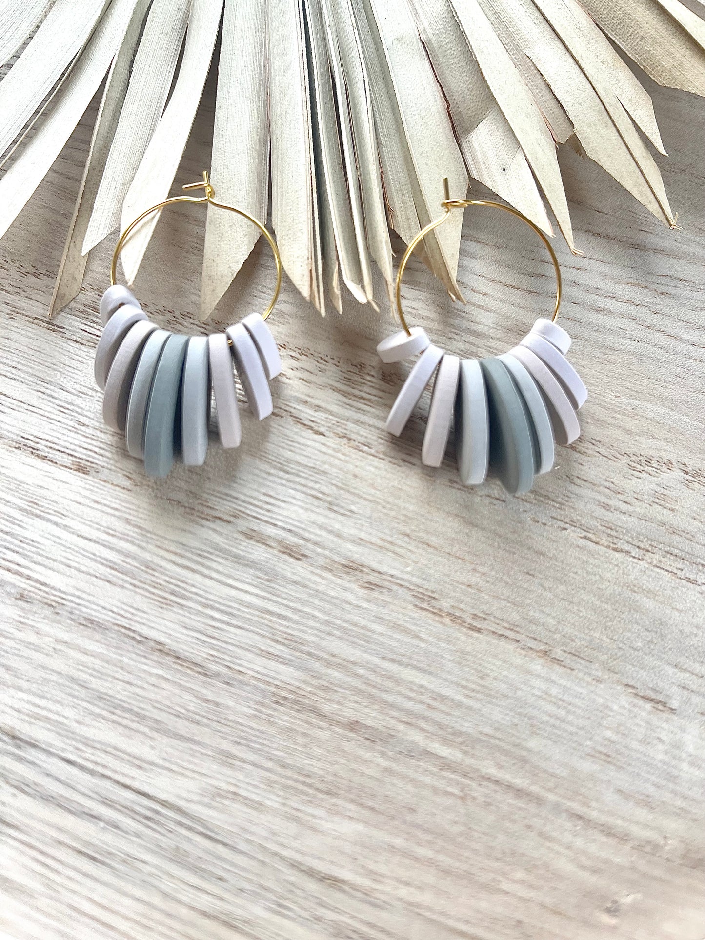 Beaded hoops in Earthly Essence