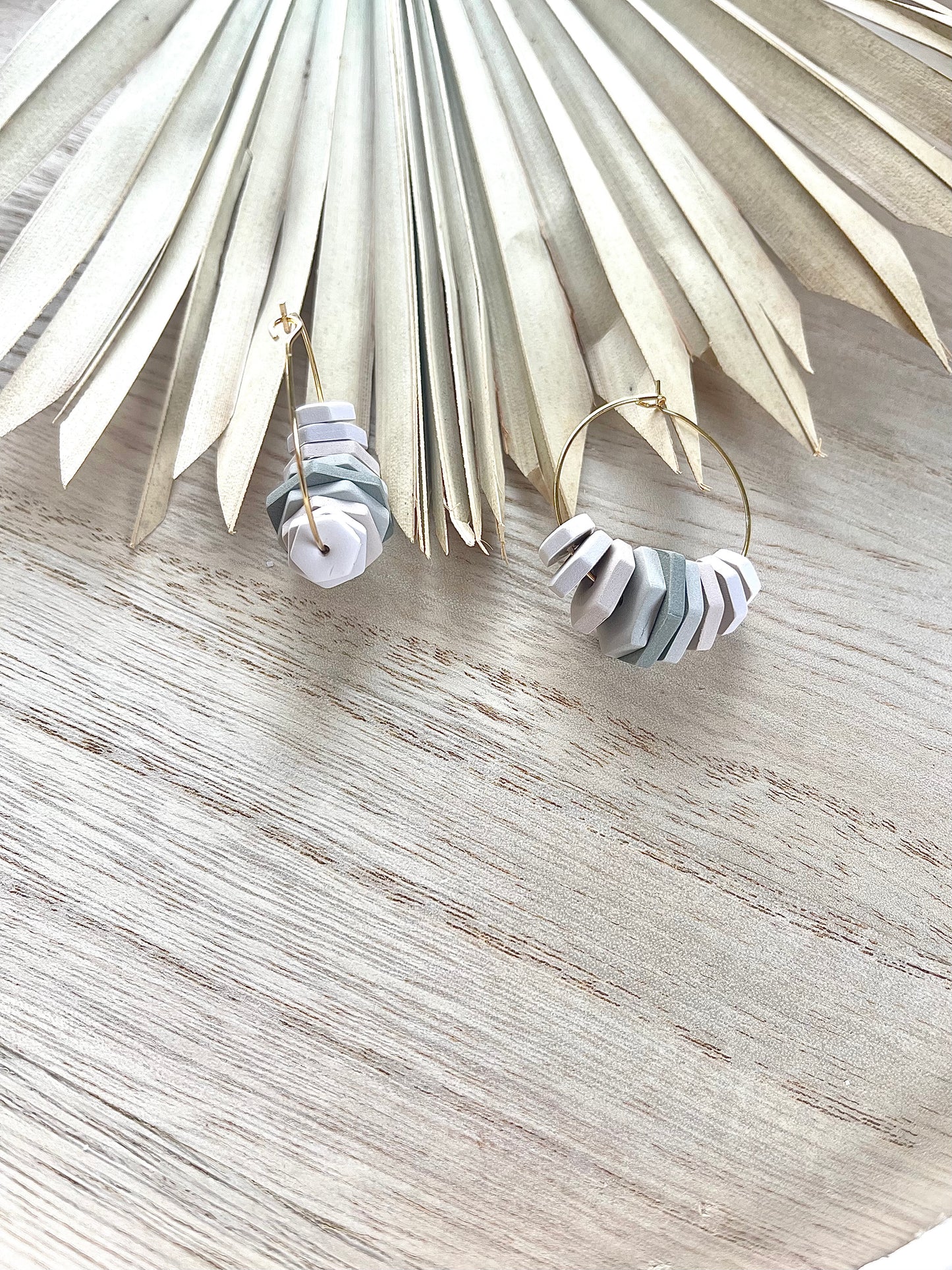 Beaded hoops in Earthly Essence