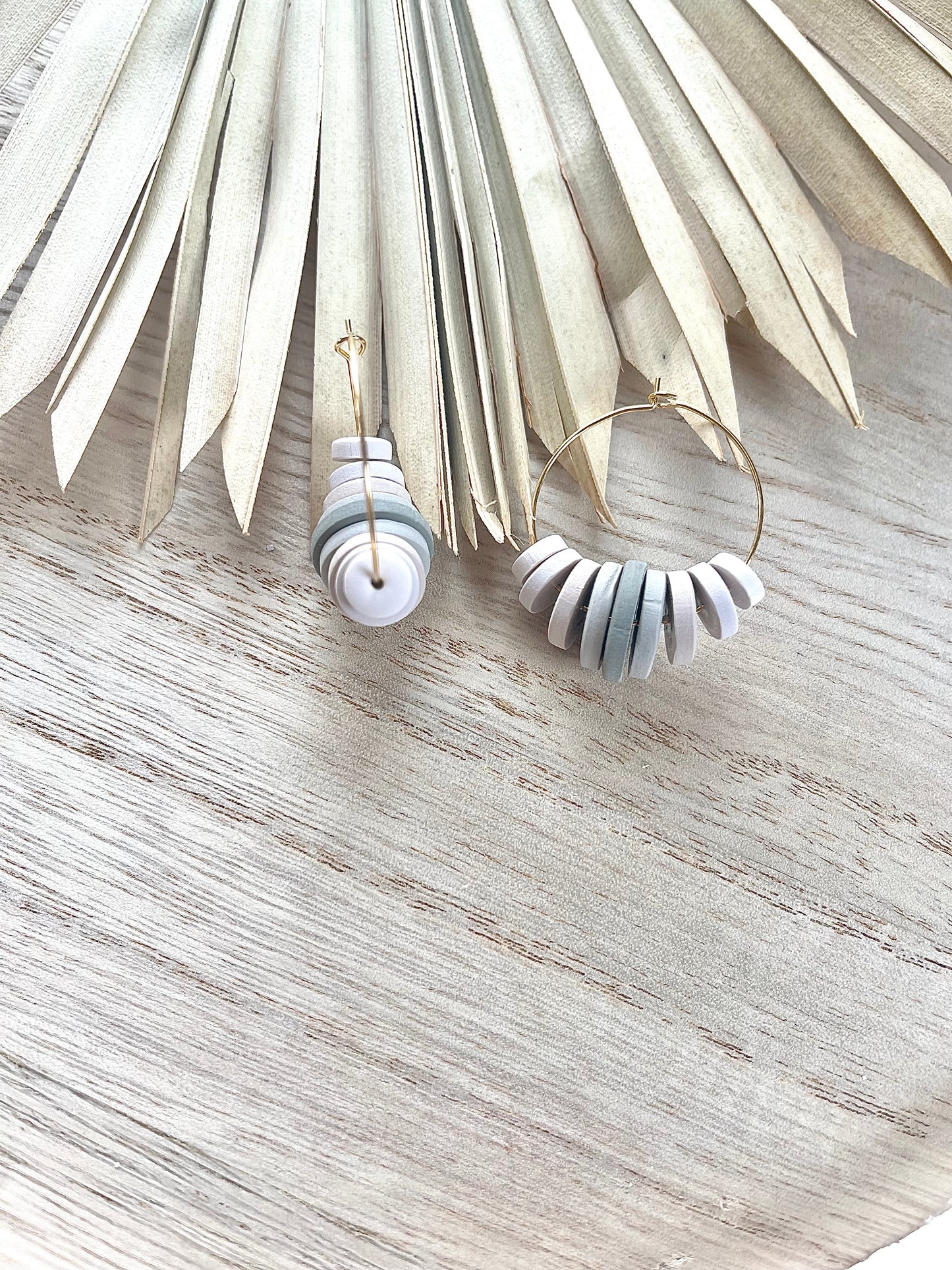 Beaded hoops in Earthly Essence