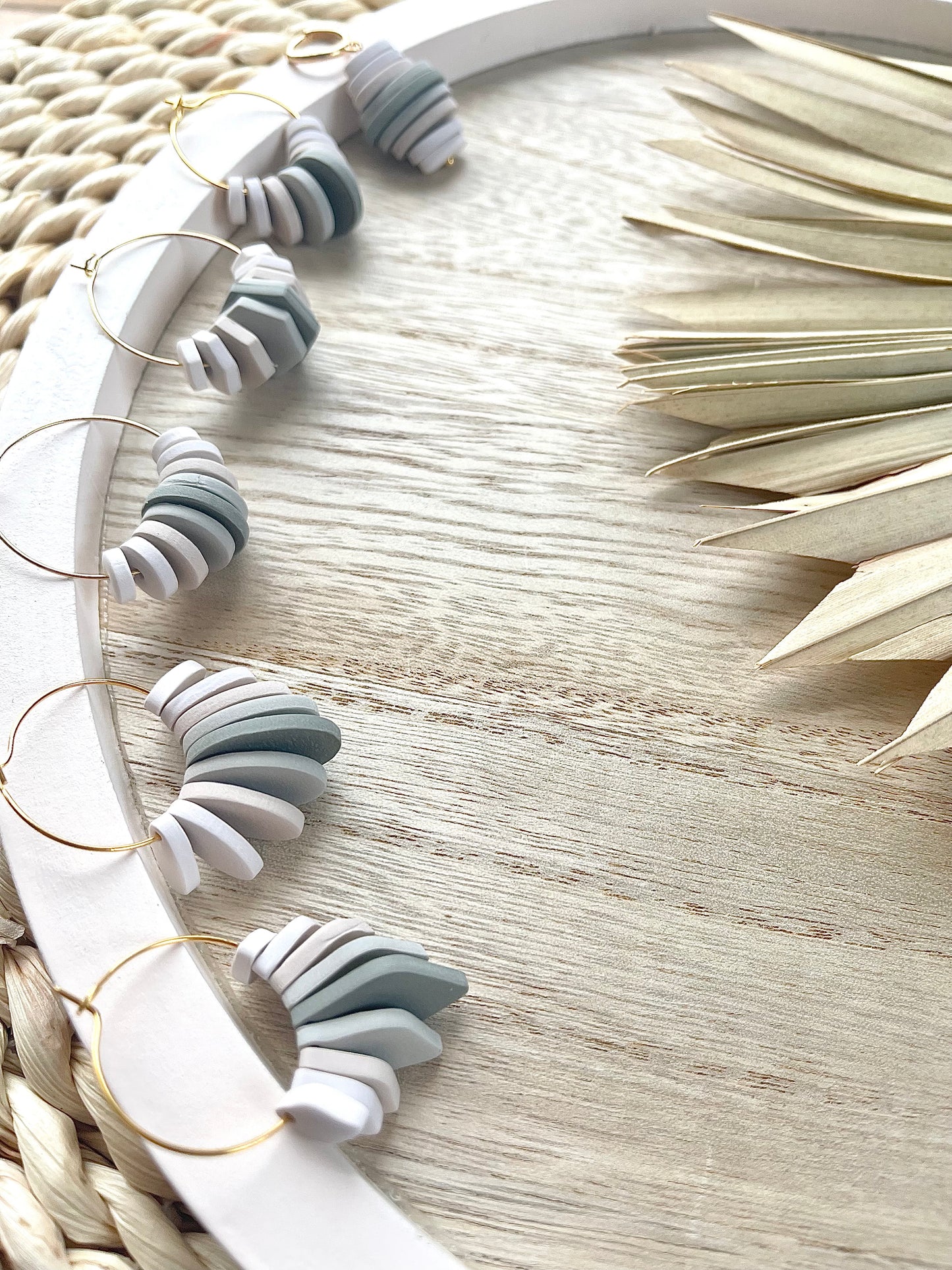 Beaded hoops in Earthly Essence