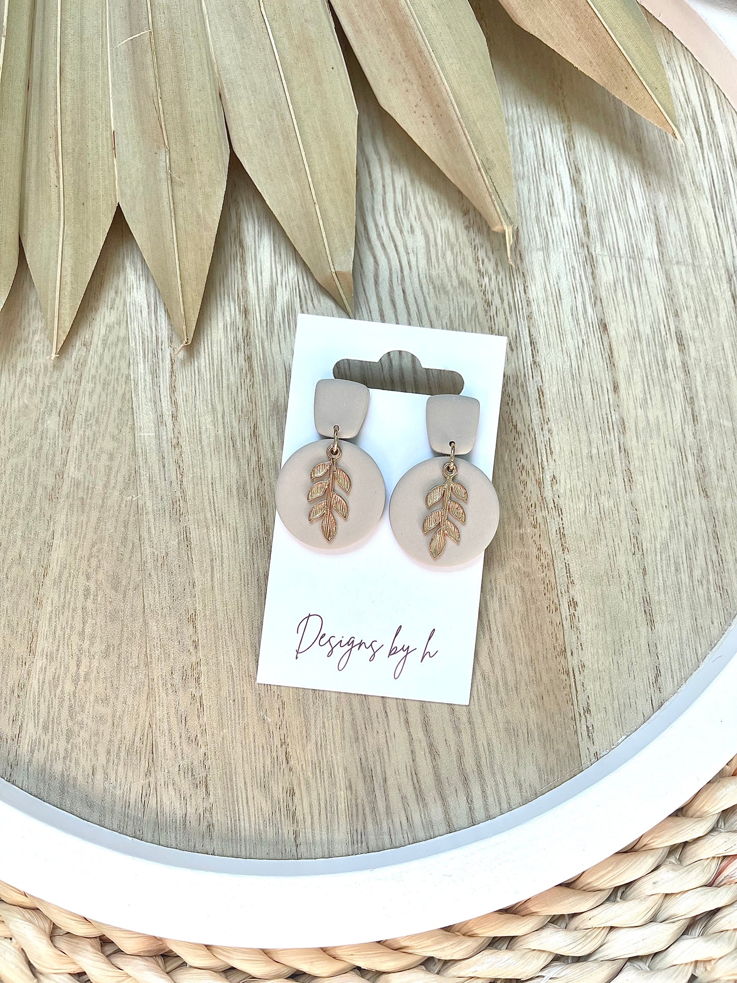 Fall dangle with gold leaf accent