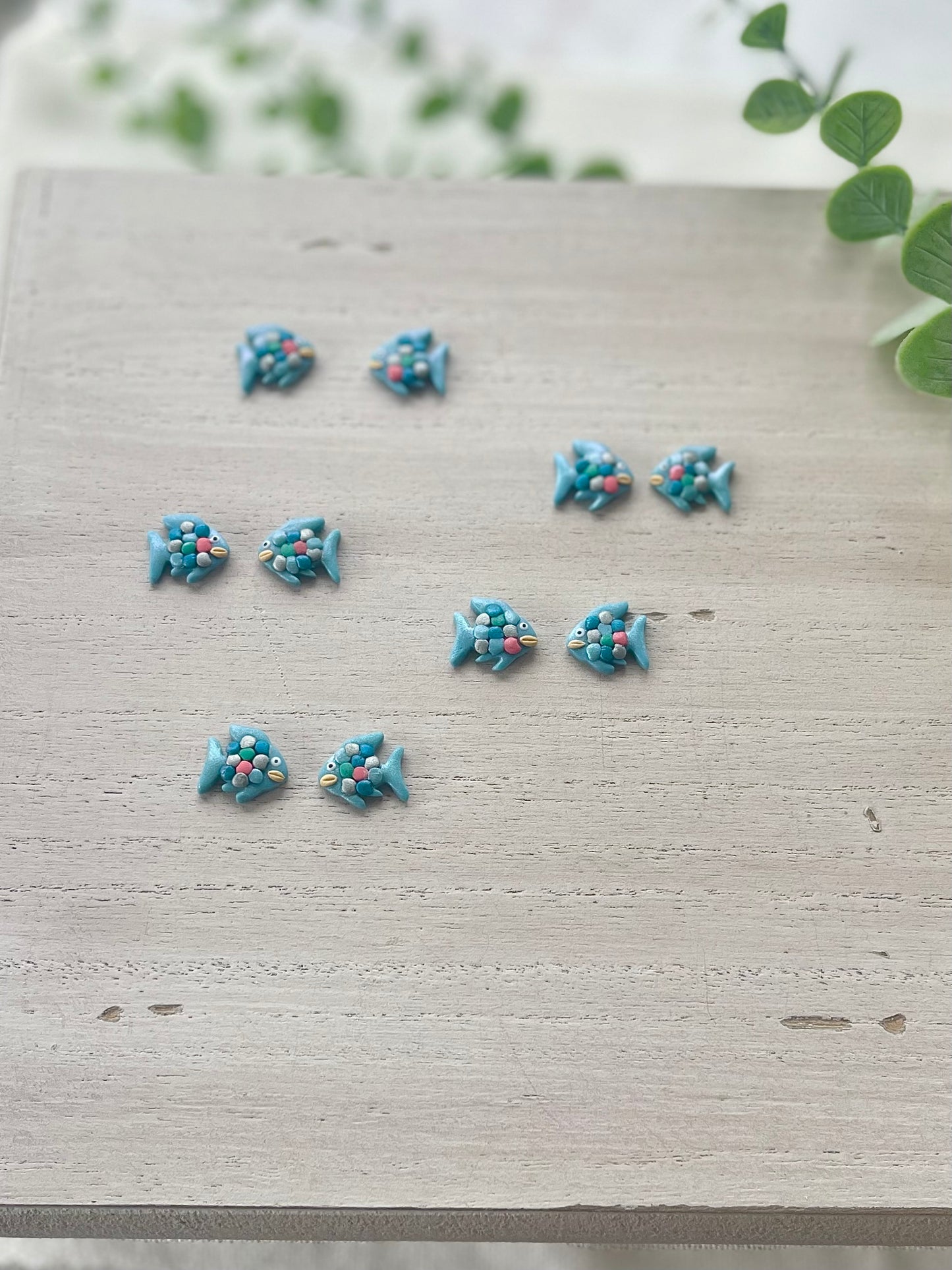 Rainbow Fish Studs