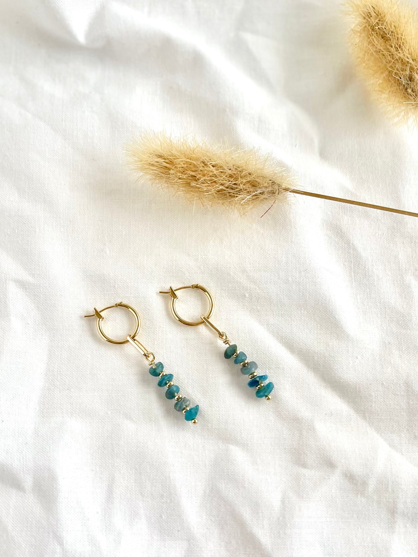 Crystal chip beaded hoop