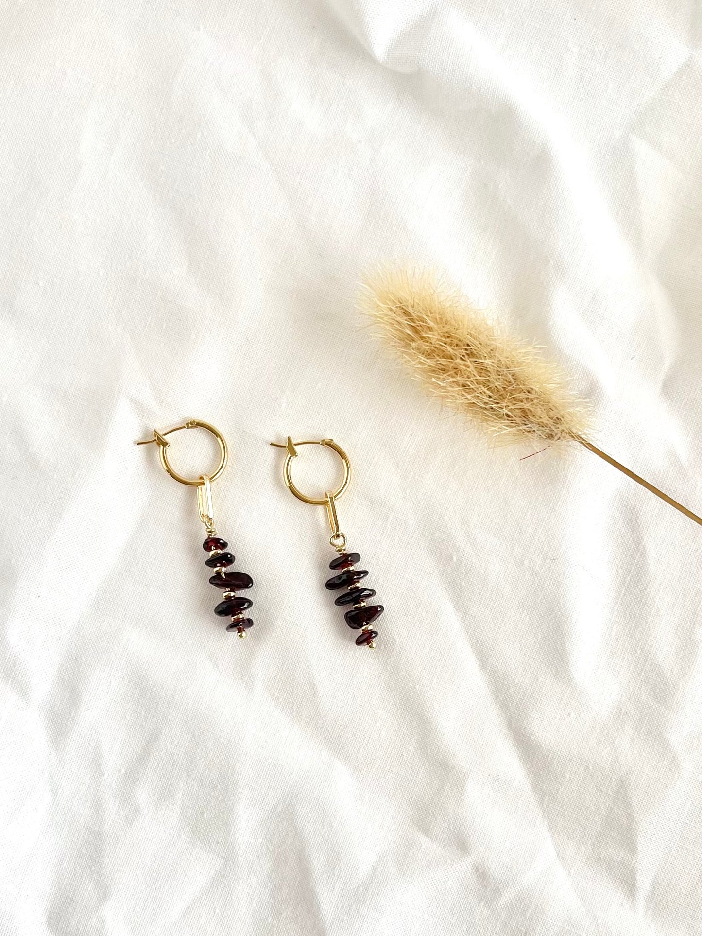 Crystal chip beaded hoop