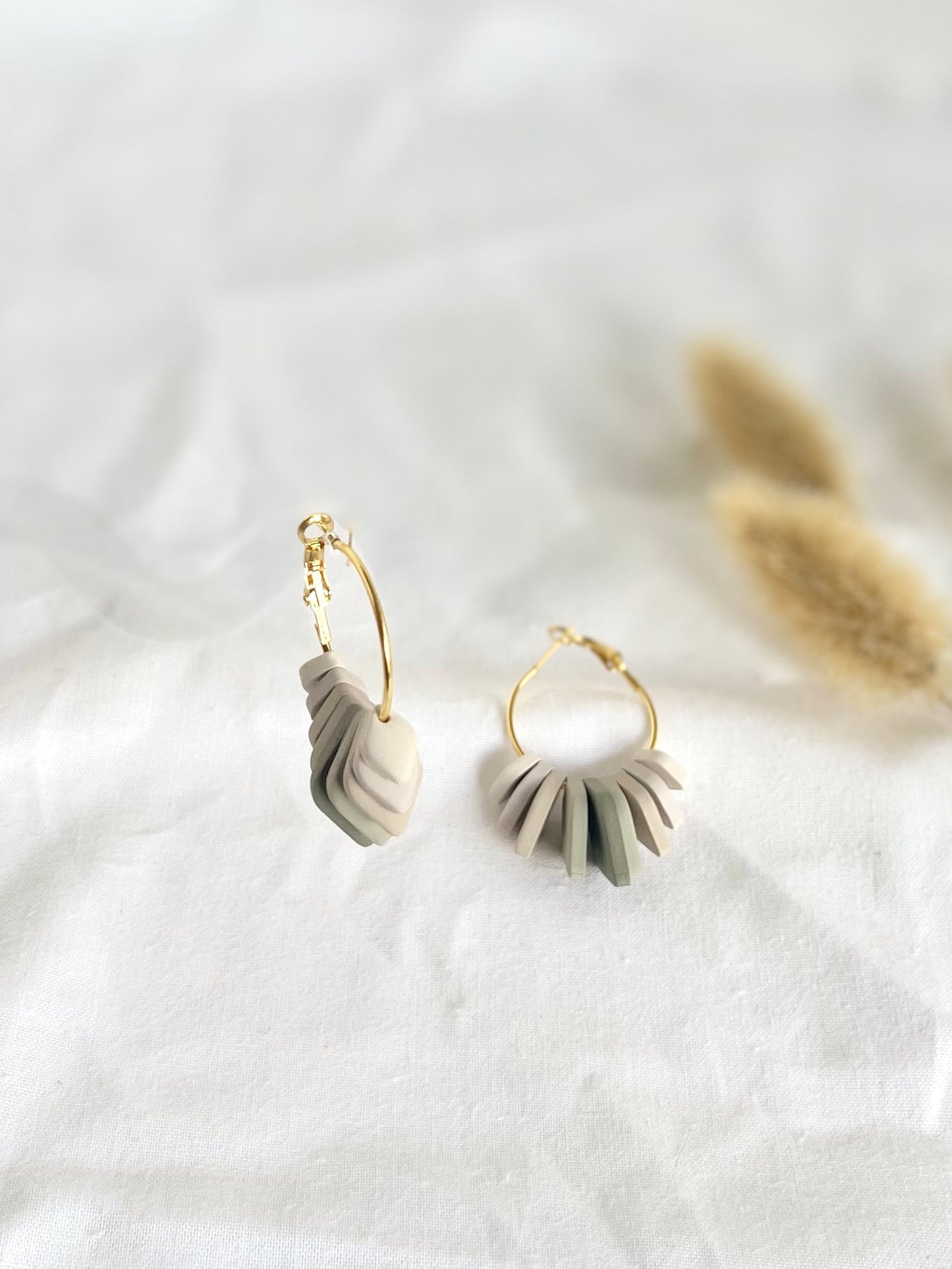 Beaded hoops in Earthly Essence